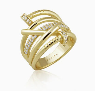 Sabrina Pave Nail Ring