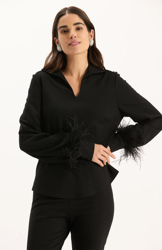 Erin Ponte Feather Sleeve Top