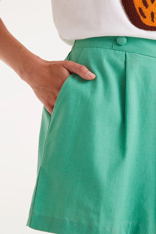 Green Button Shorts