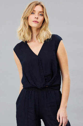Linen Wrap Front Top