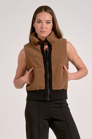 Tan Zip Up Vest