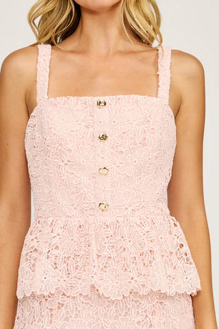 Rosalie Peplum Lace Dress