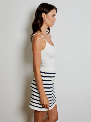 Welt Pocket Striped Skirt