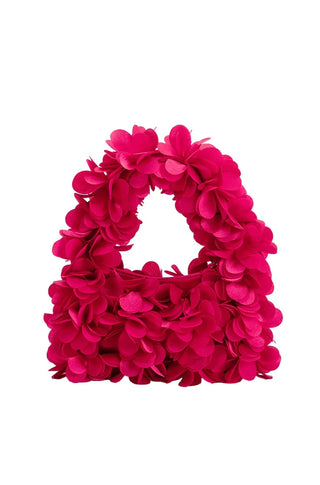Bloom Fuchsia Satin Top Handle Bag