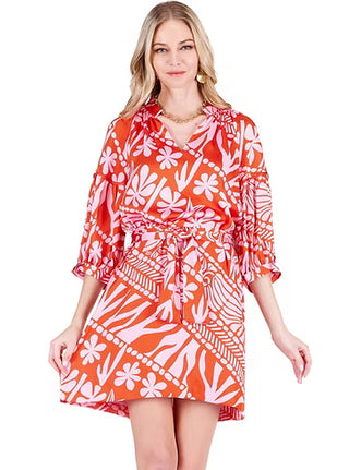 Puff Sleeve Collar Dress