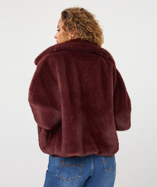 Poncho Coat Fake Fur