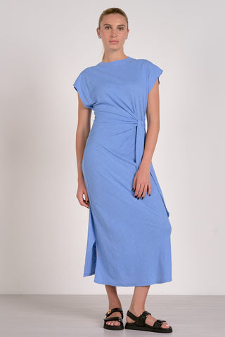 Midi Crewneck Cap Sleeve Dress