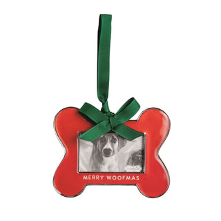 Merry Woofmas Bone Frame Ornament