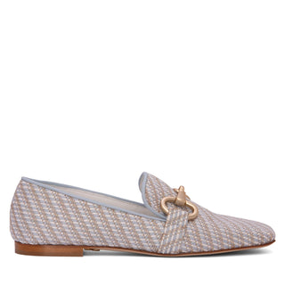 Calista Blue Leather Mix Loafer