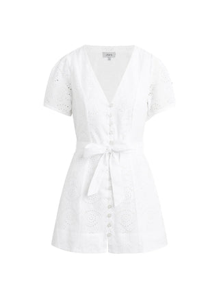 The Halle Eyelet Mini Dress