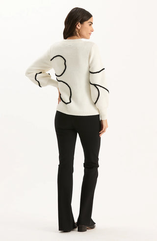 Millie Etched Mock Neck Sweater
