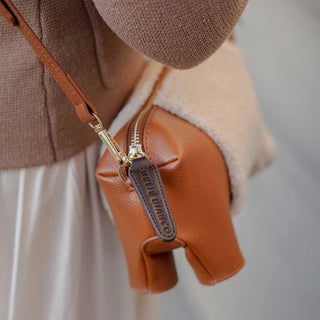 Dog Sherpa Vegan Leather Crossbody Bag