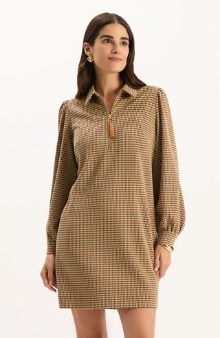 Melanie Knit Houndstooth Dress