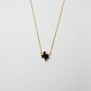 Texas Druzy Necklace in Black