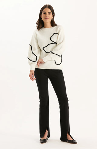 Millie Etched Mock Neck Sweater