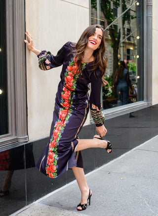 Dawn Dress in Garland Stripe