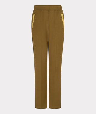 Olive Trousers Wide Modal
