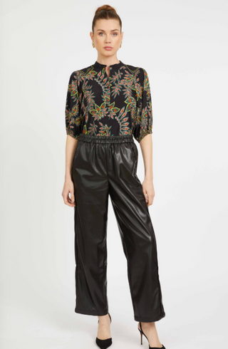 Max Pant in Black Vegan Leather