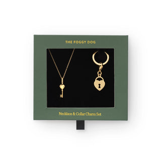Key To My Heart Necklace & Collar Charm Set