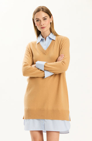 Logan Cashmere Twofer Dress