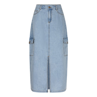 Cargo Midi Jean Skirt
