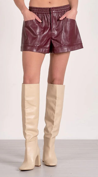 Vegan Leather Shorts