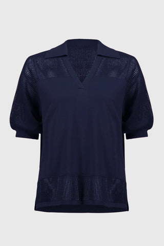 Sweater Knit Pullover With Pointelle Detail