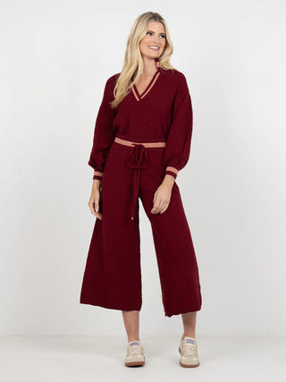 Teddy Crop Trouser Merlot