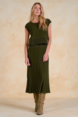 Ribbed Knit Midi Dress & Top Set