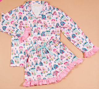 Sweet Dreams Pajama Shorts Set -Sugarplum Lane