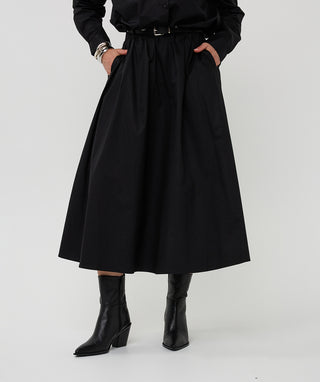 Skirt Long Poplin Pockets