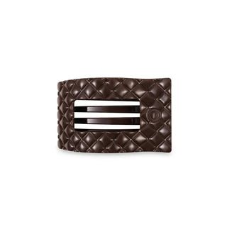 Flat Rectangle Hair Clip | Small | Truly Taupe Quilted