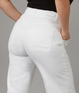 Colette-WHT High Rise Wide Leg Jeans