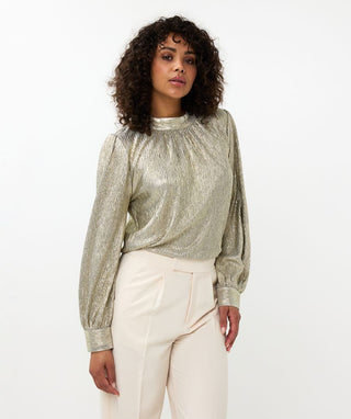 Blouse Fancy Foil Plisse