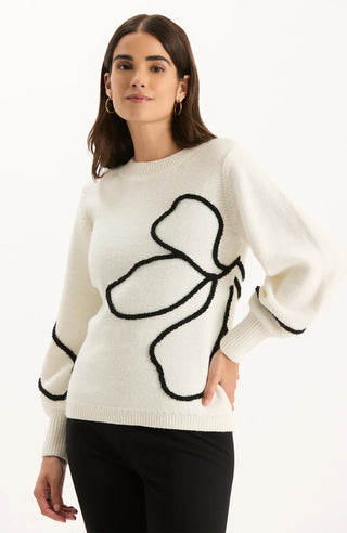 Millie Etched Mock Neck Sweater