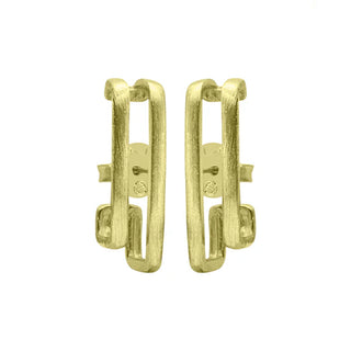 Diana Hoops-18k Brushed Gold Plated