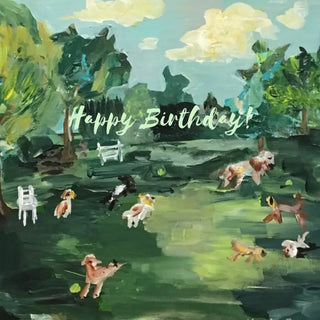 Dog Park Greeting Card