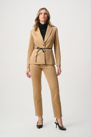 Scuba Suede Slim-Fit Pull-On Pants