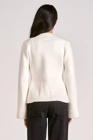 Flared Crew Neck Cardigan