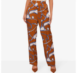 Chain Detail Straight Pants