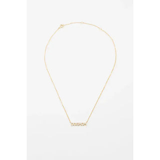 18K Gold Diamond Dog Mom Pendant Necklace