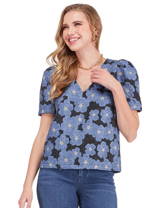 V-Neck Puff Sleeve Top
