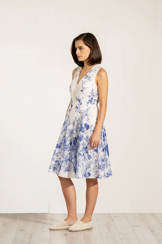 Serena Pintuck Midi Dress