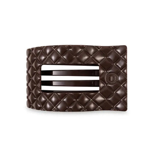 Flat Rectangle Hair Clip | Medium | Truly Taupe Quilted