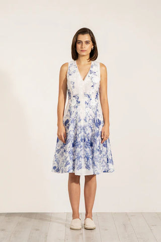 Serena Pintuck Midi Dress