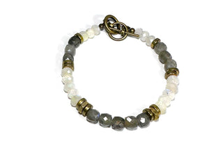 Narrow: Labradorite & Moonstone Bracelet