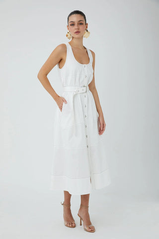 Saunders Dress White