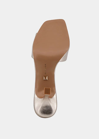 Holiday Gold Metallic Heeled Mules