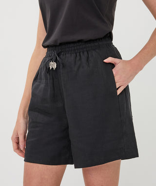 Shorts Elastic Linen