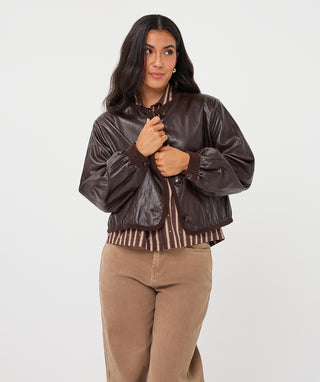 Short Jacket PU Crinkle